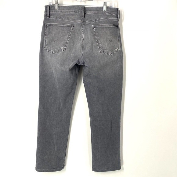 HUDSON Slim Straight Jeans Men’s Size 32 Gray Distressed Inseam 27 - Picture 2 of 6